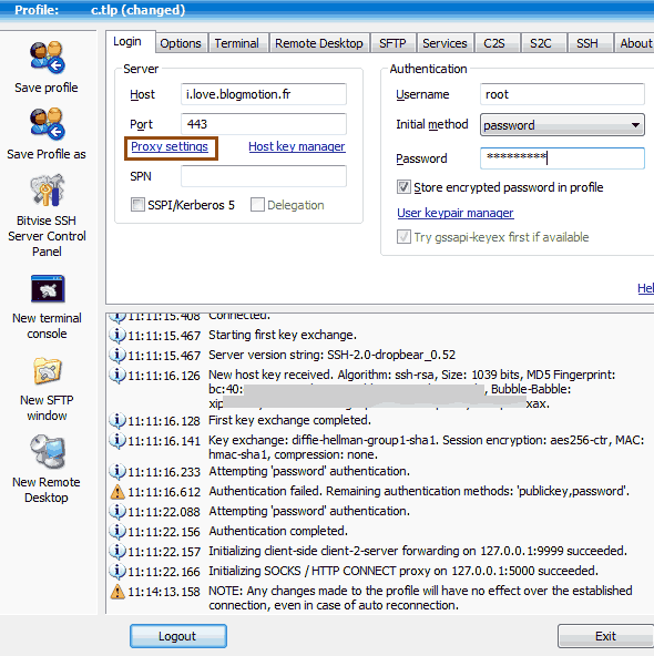 bitvise ssh client pem file