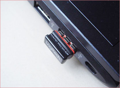 Récepteur USB inséré