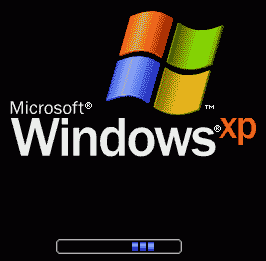 Barre bleue de défilement de Windows XP