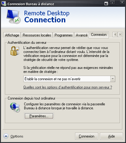Naar behoren Vlot Bij naam Utiliser le client Microsoft RDP 7.0 avec Windows XP