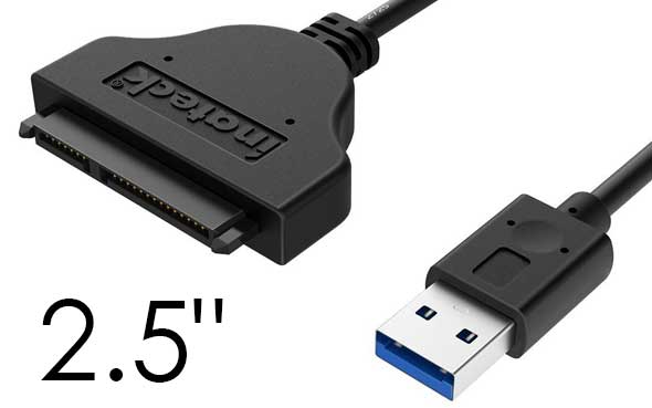 Adaptateur USB 3.0 Sata pour disque dur SSD et HDD 2.5 pouces